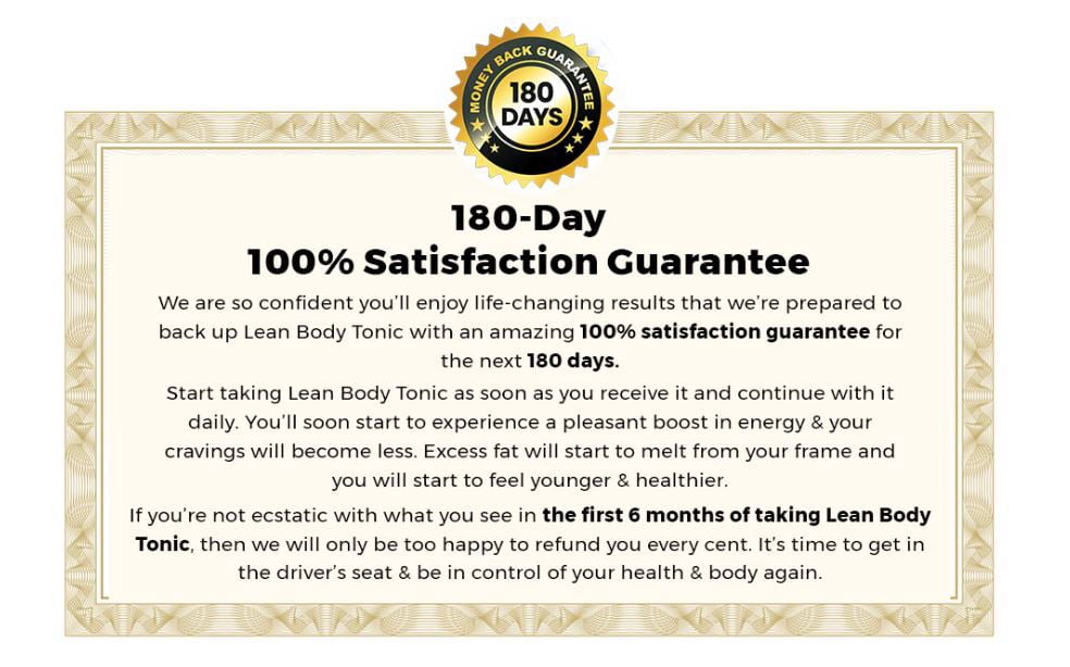 180 days guarantee